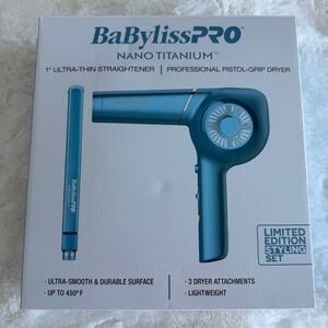 BaBylissPRO® Nano Titanium™ 1" Ultra-Thin Straightener & Pistol-Grip Dryer